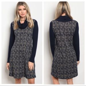 Gilli A-line cowl neck sweater dress size large